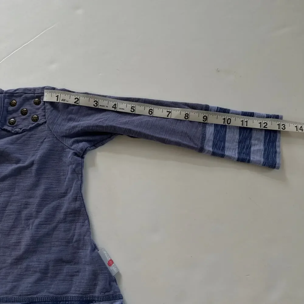 Naartjie Purple Stripe Star Embroidered Long Sleeve Top